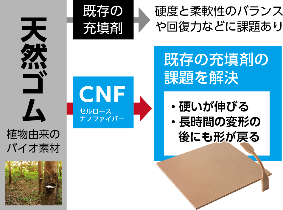 CNF-天然ゴム複合材の開発